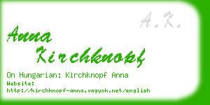 anna kirchknopf business card